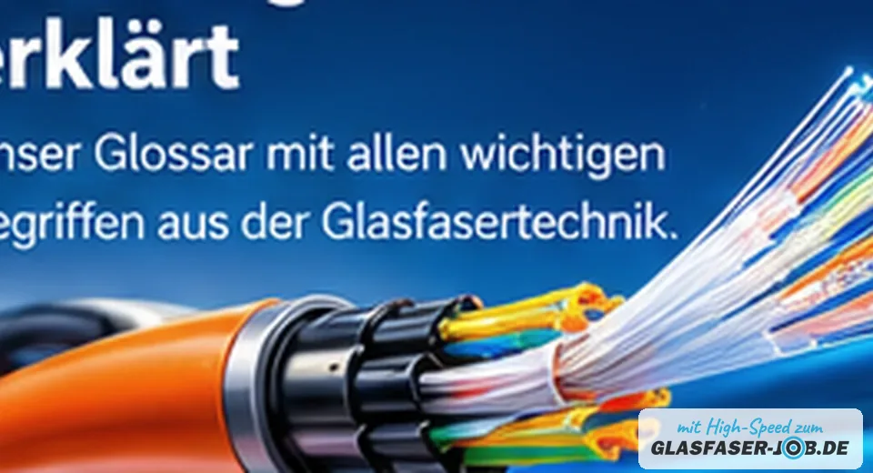 Illustration eines Glasfaserkabels